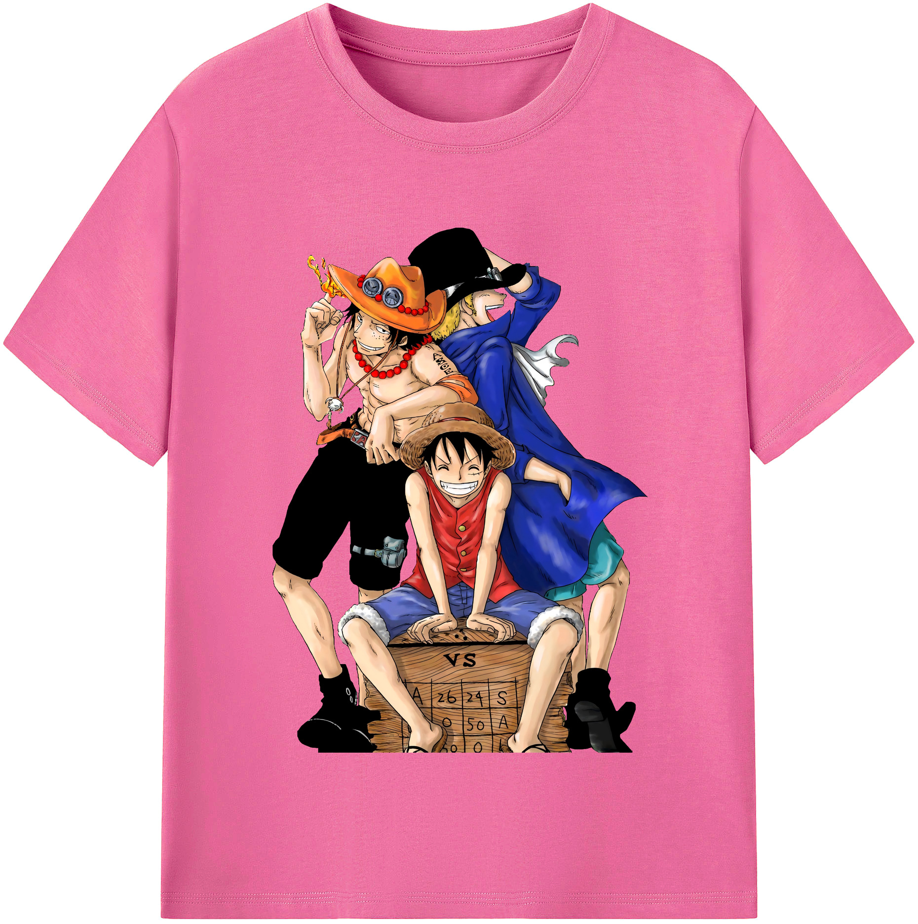 ワンピース モンキー・D・ルフィ ONE PIECE Monkey D. Luffy レディースカジュアルプリントTシャツ（綿100％）